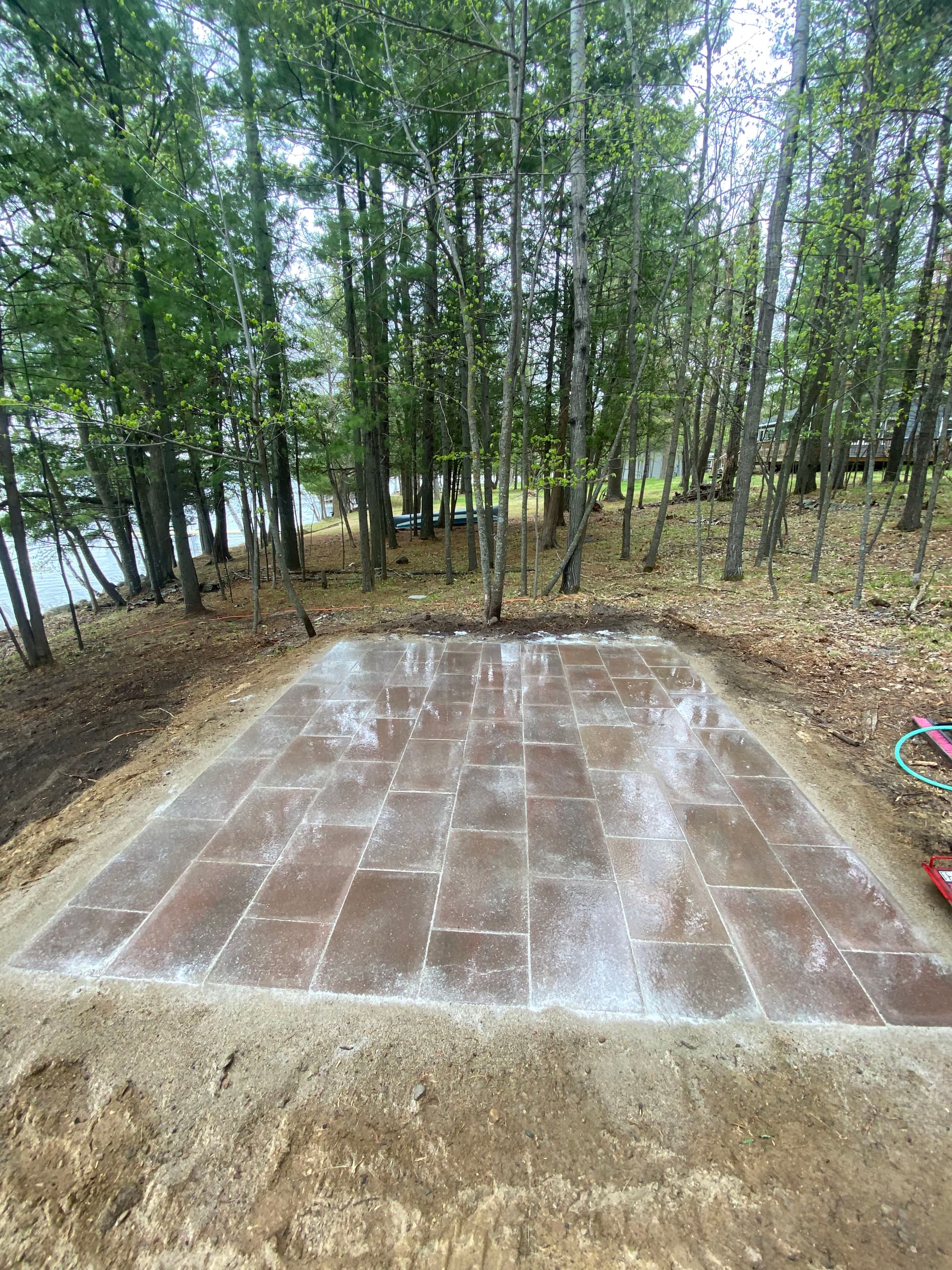 Lakeside Paver Patio Install on Steamboat Lake in Laporte image